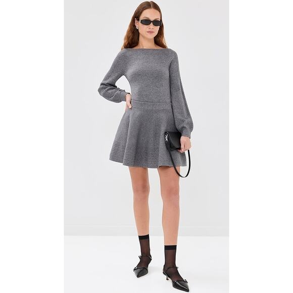 Tuckernuck Hill House Gray Constantine Knit Mini Skirt Size Medium - Picture 1 of 8